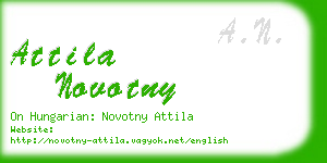 attila novotny business card